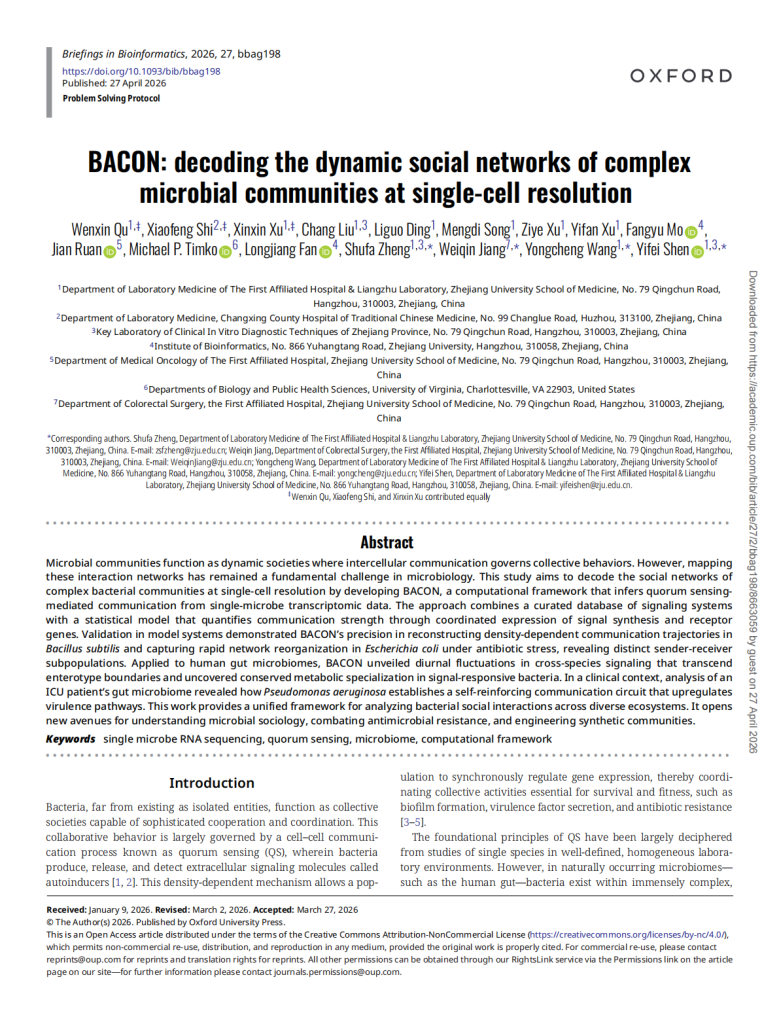 BACON: decoding the dynamic social networks of complex microbial communities at single-cell resolution