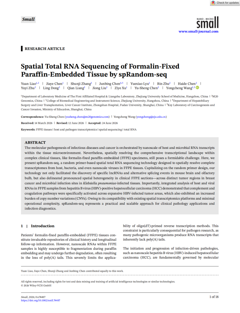 Spatial Total RNA Sequencing of Formalin-Fixed Paraffin-Embedded Tissue by spRandom-seq